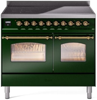 Ilve Nostalgie II Collection UPDI406NMPEGG - 40 Inch Freestanding Electric Induction Range in Front View