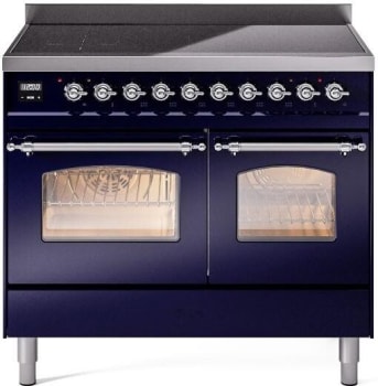 Ilve Nostalgie II Collection UPDI406NMPMBC - 40 Inch Freestanding Electric Induction Range in Front View
