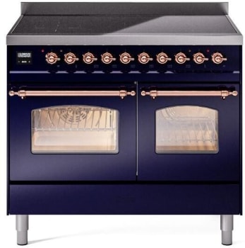 Ilve Nostalgie II Collection UPDI406NMPMBP - 40 Inch Freestanding Electric Induction Range in Front View