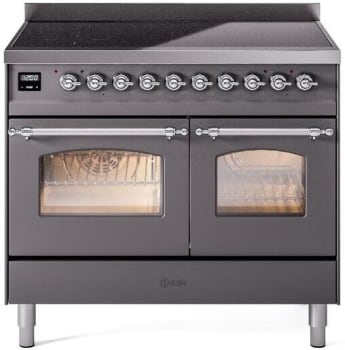 Ilve Majestic II Collection UPDI406NMPMGC - 40 Inch Freestanding Electric Induction Range in Front View