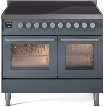 Ilve Professional Plus II UPDI406WMPBG - 40 Inch Freestanding Induction Range with 6 Elements
