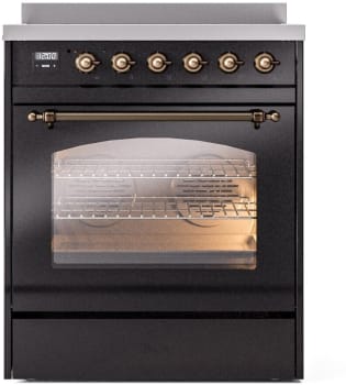 Ilve Nostalgie II Collection UPI304NMPBKB - 30 Inch Freestanding Induction Range