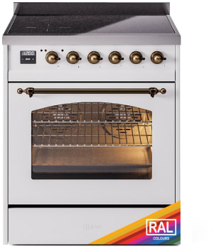 Ilve Nostalgie II Collection UPI304NMPRAB - 30 Inch Triple Glass Door Freestanding Induction Range in Custom Color with 4 Elements
