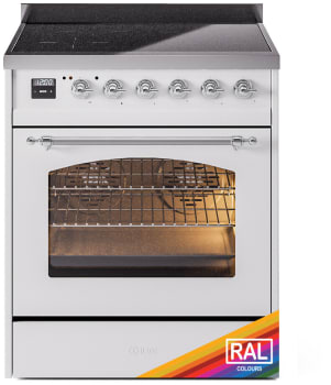 Ilve Nostalgie II Collection UPI304NMPRAC - 30 Inch Triple Glass Door Freestanding Induction Range in Custom Color with 4 Elements