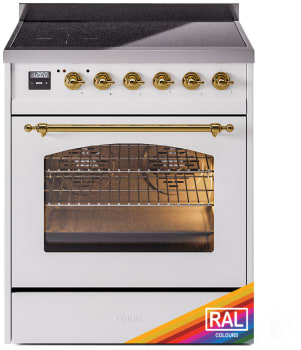 Ilve Nostalgie II Collection UPI304NMPRAG - 30 Inch Triple Glass Door Freestanding Induction Range in Custom Color with 4 Elements