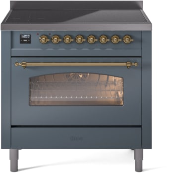 Ilve Nostalgie II Collection UPI366NMPBGG - 36 Inch Freestanding Electric Induction Range