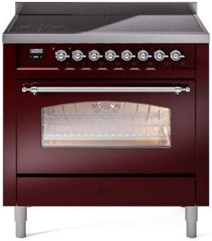 Ilve Nostalgie II Collection UPI366NMPBUC - 36 Inch Freestanding Electric Induction Range in Front View