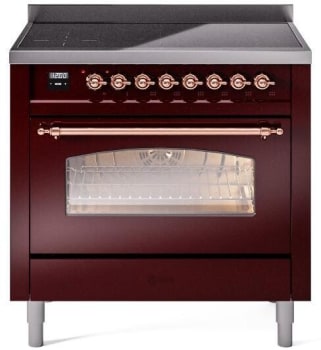 Ilve Nostalgie II Collection UPI366NMPBUP - 36 Inch Freestanding Electric Induction Range in Front View