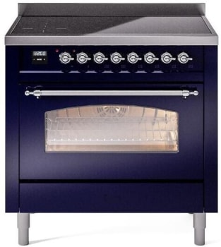 Ilve Nostalgie II Collection UPI366NMPMBC - 36 Inch Freestanding Electric Induction Range in Front View