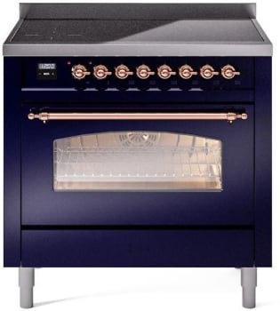 Ilve Nostalgie II Collection UPI366NMPMBP - 36 Inch Freestanding Electric Induction Range in Front View