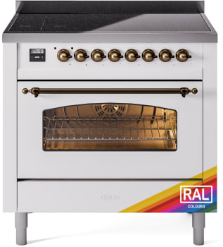 Ilve Nostalgie II Collection UPI366NMPRAB - 36 Inch Triple Glass Door Freestanding Induction Range in Custom Color with 6 Elements