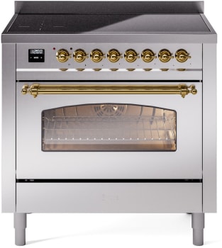 Ilve Nostalgie II Collection UPI366NMPSSG - 36 Inch Freestanding Induction Range