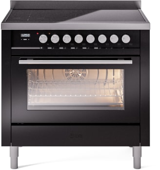 Ilve Professional Plus II UPI366WMPBK - 36 Inch Freestanding Induction Range