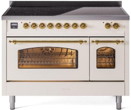 Ilve Nostalgie II Collection UPI486NMPAWG - 48 Inch Freestanding Electric Induction Range in Front View