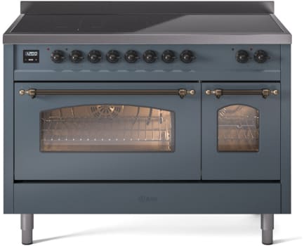 Ilve Nostalgie II Collection UPI486NMPBGB - 48 Inch Freestanding Induction Range in Front View