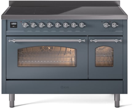 Ilve Nostalgie II Collection UPI486NMPBGC - 48 Inch Freestanding Induction Range in Front View