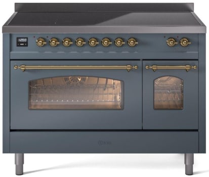 Ilve Nostalgie II Collection UPI486NMPBGG - 48 Inch Freestanding Electric Induction Range