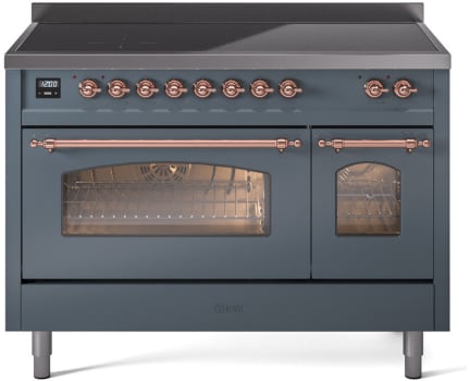 Ilve Nostalgie II Collection UPI486NMPBGP - 48 Inch Freestanding Induction Range in Front View