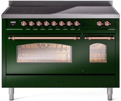 Ilve Nostalgie II Collection UPI486NMPEGP - 48 Inch Freestanding Electric Induction Range in Front View