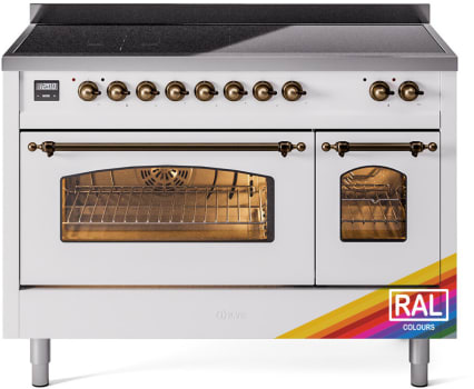 Ilve Nostalgie II Collection UPI486NMPRAB - 48 Inch Triple Glass Door Freestanding Induction Range in Custom Color with 6 Elements