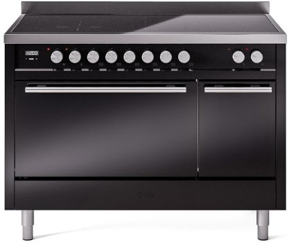 Ilve Professional Plus II UPI486QMPBK - 48 Inch Freestanding Induction Range (Solid Door)