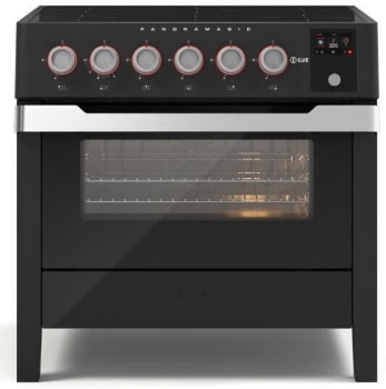 Ilve Panoramagic UPMI09S3MK - Panoramagic 36 Inch Freestanding Electric Induction Range in Front View