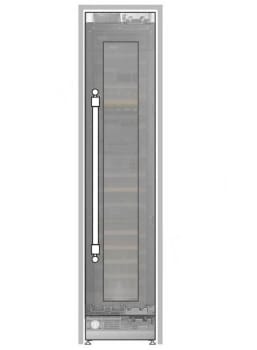 Ilve UWFC18BNNPRY - 8 inch Built-In Triple Zone Wine Column with 68 Bottle Capacity