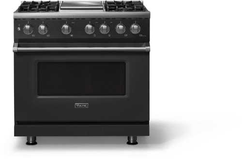 Viking 5 Series VDR53644GANLP - 36"W. Dual Fuel Range; Four Burners with Griddle