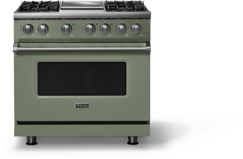 Viking 5 Series VDR53644GEULP - 36"W. Dual Fuel Range; Four Burners with Griddle
