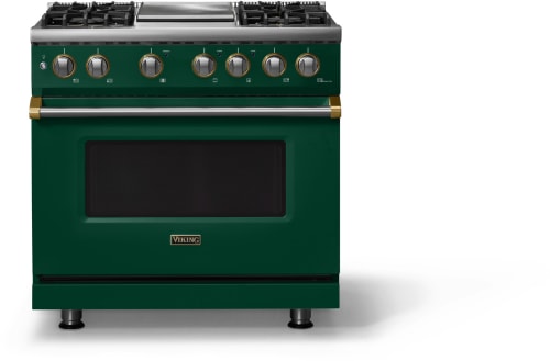 Viking 5 Series VDR53644GIVBBLP - 36"W. Dual Fuel Range; Four Burners with Griddle