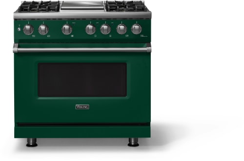 Viking 5 Series VDR53644GIVLP - 36"W. Dual Fuel Range; Four Burners with Griddle
