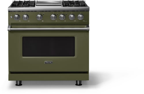 Viking 5 Series VDR53644GMALP - 36"W. Dual Fuel Range; Four Burners with Griddle
