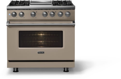 Viking 5 Series VDR53644GNA - 36"W. Dual Fuel Range; Four Burners with Griddle