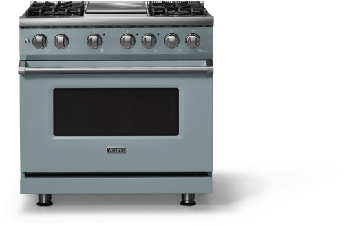 Viking 5 Series VDR53644GNSLP - 36"W. Dual Fuel Range; Four Burners with Griddle