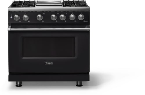 Viking 5 Series VDR53644GONLP - 36"W. Dual Fuel Range; Four Burners with Griddle