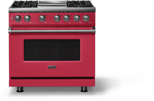 Viking 5 Series VDR53644GVA - 36"W. Dual Fuel Range; Four Burners with Griddle