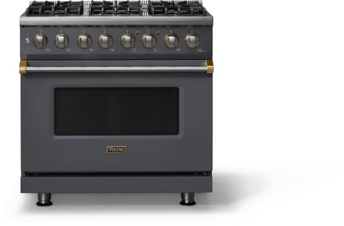 Viking 5 Series VDR53646BCSBB - 36"W. Dual Fuel Range; Six Burners