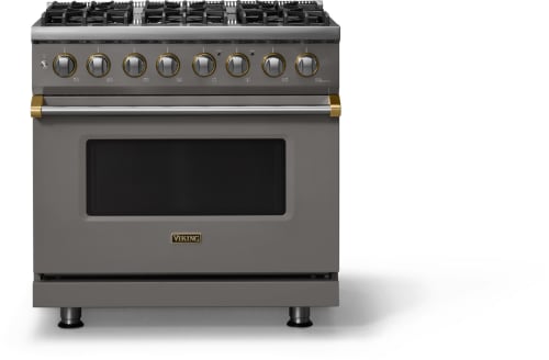 Viking 5 Series VDR53646BDGBB - 36"W. Dual Fuel Range; Six Burners