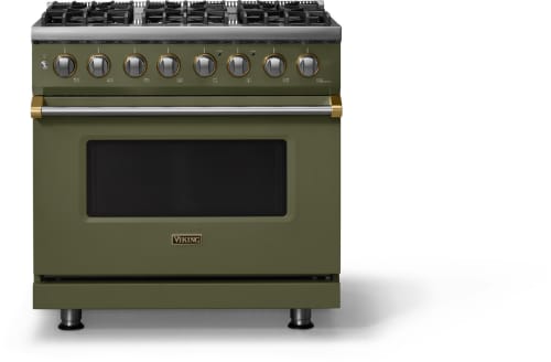 Viking 5 Series VDR53646BMABBLP - 36"W. Dual Fuel Range; Six Burners