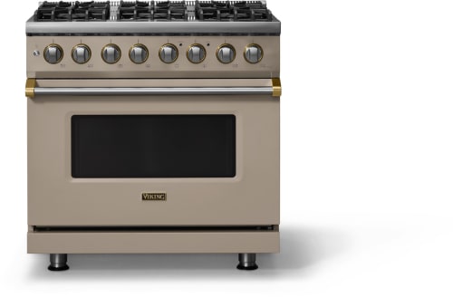 Viking 5 Series VDR53646BNABB - 36"W. Dual Fuel Range; Six Burners