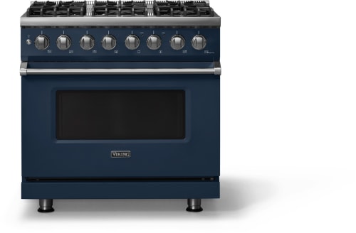 Viking 5 Series VDR53646BSBLP - 36"W. Dual Fuel Range; Six Burners