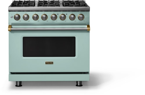 Viking 5 Series VDR53646BSPBB - 36"W. Dual Fuel Range; Six Burners