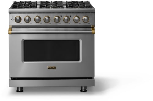 Viking 5 Series VDR53646BSSBBLP - 36"W. Dual Fuel Range; Six Burners