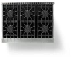 Viking 5 Series VDR53646BSQ - 36"W. Dual Fuel Range; Six Burners
