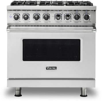 Viking 5 Series VDR5366BSSLP - 5 Series 36" Dual Fuel Range in Front View
