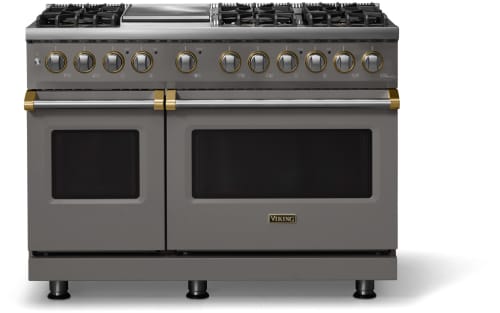 Viking 5 Series VDR54846GDGBBLP - 48"W. Dual Fuel Range; Six Burners with Griddle