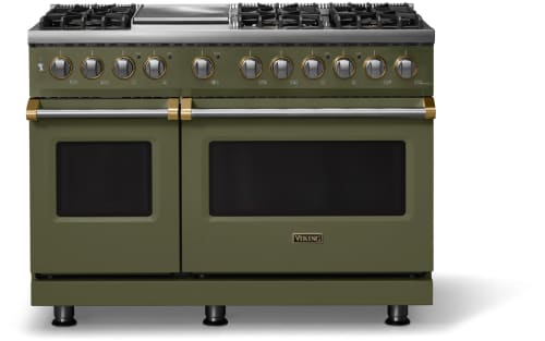 Viking 5 Series VDR54846GMABB - 48"W. Dual Fuel Range; Six Burners with Griddle
