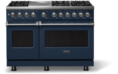 Viking 5 Series VDR54846GSB - 48"W. Dual Fuel Range; Six Burners with Griddle