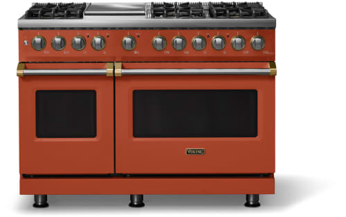 Viking 5 Series VDR54846GSCBB - 48"W. Dual Fuel Range; Six Burners with Griddle