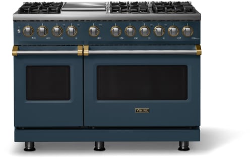 Viking 5 Series VDR54846GSQBB - 48"W. Dual Fuel Range; Six Burners with Griddle